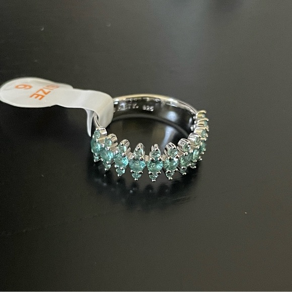 BP Paraiba Tourmaline Sterling Band (RBP 4624) - Picture 5 of 9